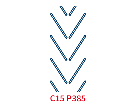 Шевронная лента C15 P385 EP250